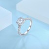 YL Engagement Ring 925 Sterling Silver Cut 5A Square Cubic