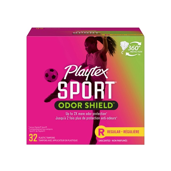 Playtex Sport Fresh Balance Tampons with Odor Shield Technology, Regular, Scented - 32 Count
