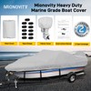 Mionovity Heavy Duty Waterproof Bass Boat Covers 17-19ft, Boat Cover