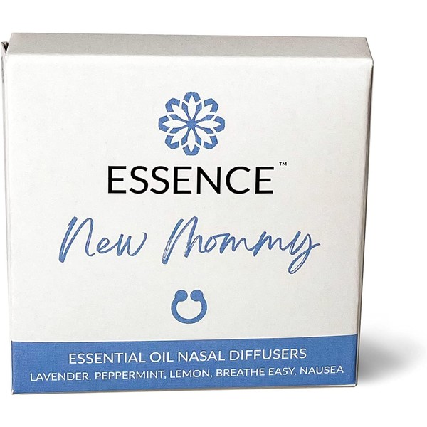 Essence Nasal Diffuser | Essential Oil Ring | Silicone Nose Inhaler Bundle Pack (New Mommy)