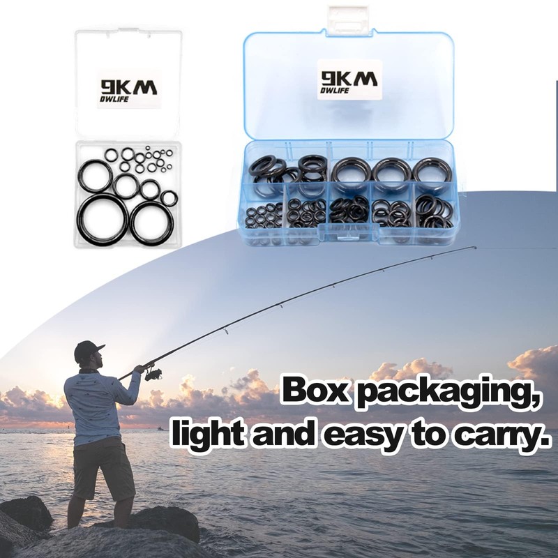 9KM DWLIFE Fishing Rod Repair Ceramic Guide Ring 28pcs Replacement