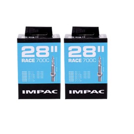 Impac 2pk Cycle Tubes 28" RACE - Presta Valve - 700x20-28c / 28x ¾-⅞ / 28x0.90-1.10 / 27x1.00/622 20-28/630 22-25
