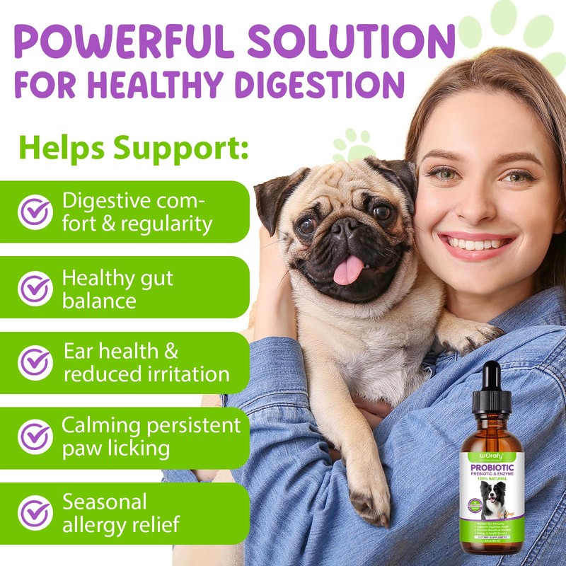 Probiotics for Dogs, 3 in 1 Dog Probiotic Drops, Dog