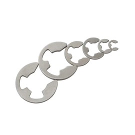 Dreneco M5 Stainless Steel E-Clip Snap Ring Retaining Snap Opening Ring Circlip