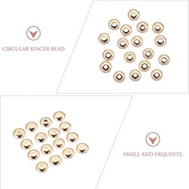 Milisten 1000 Piezas Espaciadores Redondos Lisos Accesorios De Bricolaje Cuentas Espaciadoras Sueltas Para Pulseras Collares Diy Con Agujero Ligero Para Manualidades Y Decoración