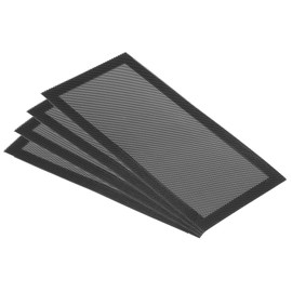 PATIKIL 4"x8" Magnetic Vent Cover, 4 Pack Floor Wall Air Registers Cover Strong Magnet Vent Screen Mesh for Blocking Hair Dust Debris, Black