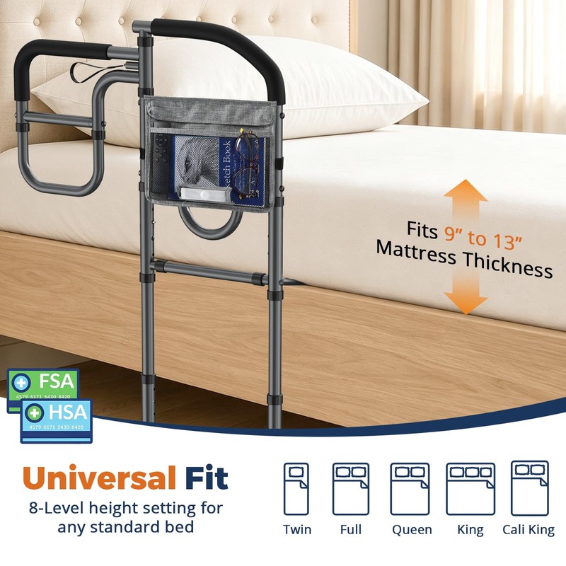 FITGOT Bed Rails for Elderly Adults Safety, 400lb Assist Rail