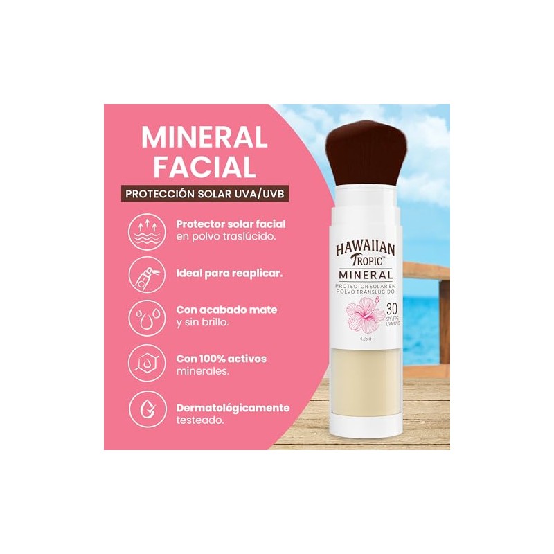 Hawaiian Tropic, Protector Solar Facial Mineral Brush 30 FPS 4.25g