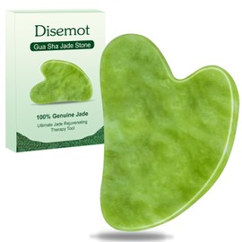 Disemot Gua Sha Facial Tools, Natural Anti-Aging Jade Beauty Skin-Care Tool, GuaSha to Rejuvenate Facial Skin Cooling, Slimming & Firming, Great as Stocking Stuffers