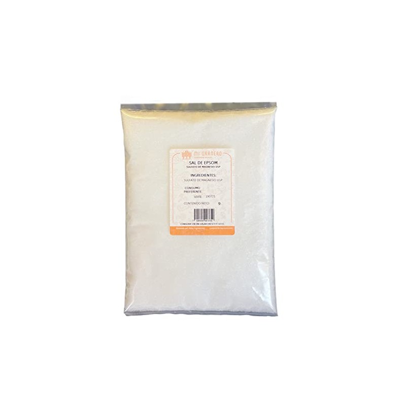 Sal Epsom Sulfato de Magnesio natural USP Alimenticio 5 kilos