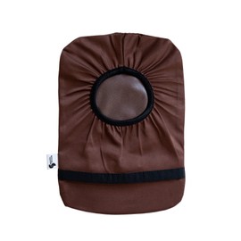 Spoonie Threads Brown Elastic Ostomy Bag Cover | Fashionable & Adjustable Colostomy Stoma Ileostomy Pouches | Brown, 6x9 (Small Opening)