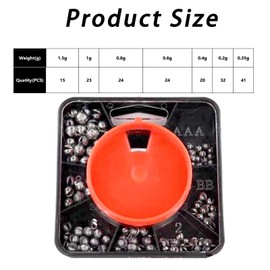 Qwrqwr179PCS Division Split Shot Fishing Weights Non Toxic Dispenser Sinkers for Coarse Angling Soft Metal Alloy Fish Accessories