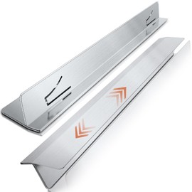 Ecopandy 2 Pack Stove Gap Covers Stainless Steel, T Shape cooker Gap Filler, Heat Resistant Oven Gap Filler 2-Side Extension, Retractable Length 13.8" To 27.5" Between Counter Stovetop Oven Counter
