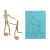 Kangaro Flexible Mannequin Wooden Doll 30 cm Buxus Wood