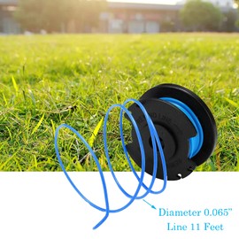 String Trimmer Replacement Spool Line, Compatible with Ryobi One+ AC14RL3A, Olt1832 Rac124, 0.065"/1.6mm Strimmer Line Replacement for Ryobi 18V 24V 40V Strimmer, Cordless Trimmer Line 11ft (8PCS)