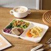 AIYoo White Porcelain Dinner Plates Portion Control Balanced Meal Building