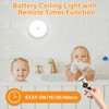 Battery Operated Motion Sensor Ceiling Light with Remote, 3 Color,