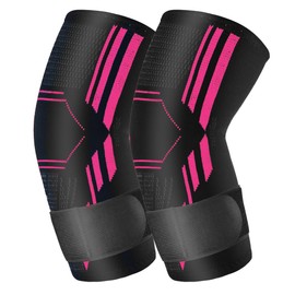 IFWIND Tennis Elbow Compression Sleeve, Elbow Brace for Tendonitis (Pink, Medium)
