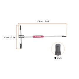 HARFINGTON Sliding T-Handle Hex Key Wrench Set 5mm Metric 3-Way Sliding Handle Sleeves for Home Repair