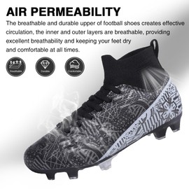 RDYLBU Mens Soccer Shoes Soccer Cleats Women Football Cleats Tacos De Futbol para Hombre Football Shoes for Turf Futsal Shoes Cleats Football Turf Cleats Professional Football Training Boots AG FG