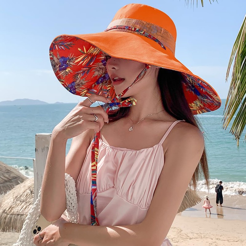 6" Extra Wide Brim Sun Hats UPF 50+ UV Protection