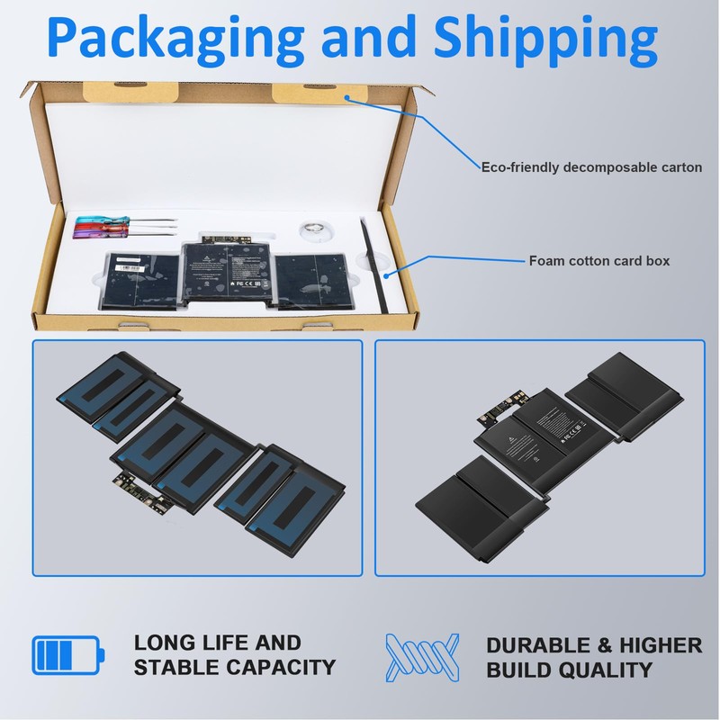 A1989 A1964 A2251 Laptop Battery for MacBook Pro 13 Inch