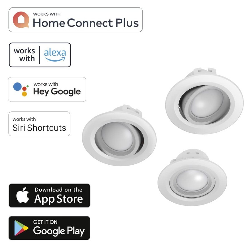 3 x WIFI LED Recessed Spot Light 5W Voice App