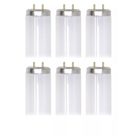 GE Lighting (6 tubes) GE F40T12 Fluorescent Bulbs, 48 inch Linear Fluorescent T12, 40