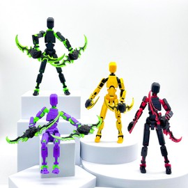 Juego de 2 cifras de acción T13 (ensamblaje completado), figura de acción móvil Titan 13 robot, figura de acción articulada con estampado en 3D, muñeca mecánica de cuerpo completo, regalo de