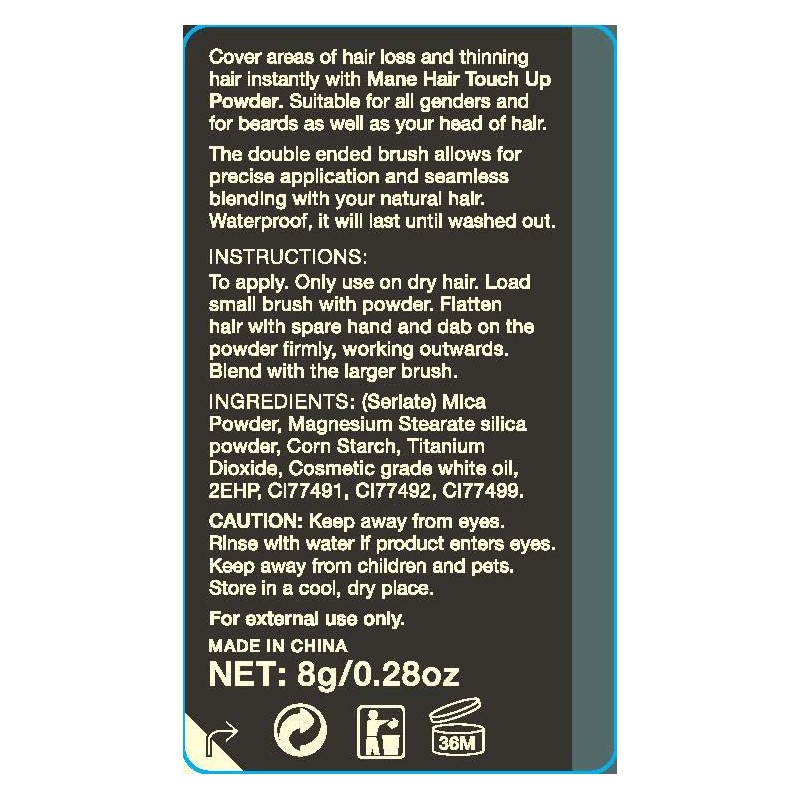 Mane Hair Enhancer to Conceal Roots, Cover Bald Spots, Fill