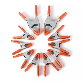 PONY 6-inch 4-inch Heavy Duty Metal Spring Clamps Set 2-inch, 1-inch Jaw opening