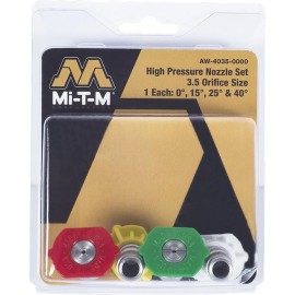 FixtureDisplays 3.5 Orifice Pressure Washer Quick Connect Nozzle Set(Contains 4ea 0,15, 25 & 40)