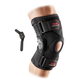 McDavid Rodillera articulada, con correas cruzadas Negro X-large