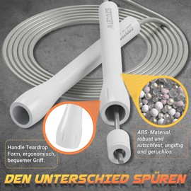 Adjustable Skipping Rope for Speed Skipping, PVC Skipping Rope Adult Fitness for Women, Men and Children, 3 m Lightweight Skipping Rope with Training Poster and ABS Non-Slip Handle