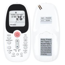 PZL New AC Replacement Remote Control for Arctic King Midea Window Air Conditioner BG(C) E R09B/BG(C) E R09C/BG(C) E R09/R09B/BGE R09B/BGCE R09A/BG(C) E RG09B/BG(C) EF