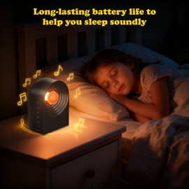 UNEEDE White Noise Sound Machine with Bluetooth Functionality, Night Light, Portable Bluetooth Speaker with Noise Canceling for Office & Sleeping, Meditation, Gathering (Black)