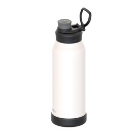 Atlas ADHB-1000WH Water Bottle, 33.8 fl oz (1,000 ml), 1.0 L; Cold Insulated, Lightweight, Direct Drinking Bottle with Handle, Outdoor Activa, White