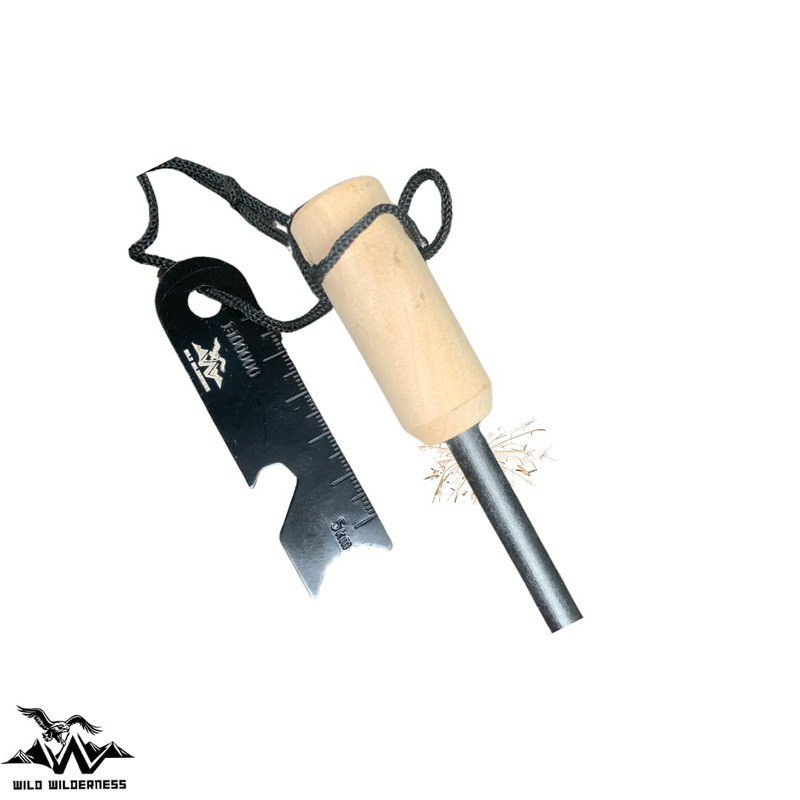 Wild Wilderness Survival Fire Steel, Flint Striker Steel Fire Starter