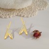 Gold Earrings for Women, Trendy Gold Stud Earrings Hypoallergenic Cubic
