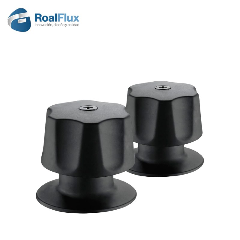 ROALFLUX 36207, Manerales para Regadera, Metálicos, Color Negro, Set de