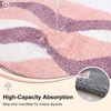 BLESWIN Microfibre Bathroom Mat Absorbent Bathroom Carpet 40x60cm Pink