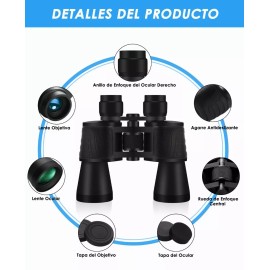 Lostrain 20x50 Hd Binoculares Profesional Bak4 Prisma Fmc Lente