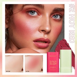 SWETIYOU Blush Stick for Cheeks and Lips, On-the-Go Blush, Hydrating Solid Cheek Tint, Multi-use Blush Makeup Stick for Beautiful and Natural Shades, Tinted Moisture Stick Ued on Eyes Lips and Cheeks
