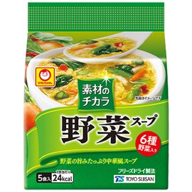 Toyo Suisan Maru-chan Power of Ingredients, Vegetable Soup, 0.2 oz (6.0 g) x 5 servings x 6 bags