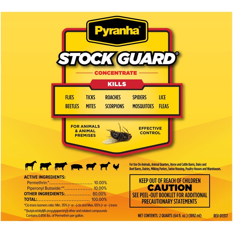 PYRANHA Stock Guard Concentrate - Livestock, Barn, Milk Rooms, Dairies,