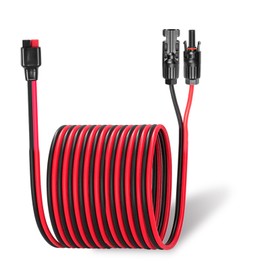 Ansoufien 10AWG Solar Panel to Anderson Connector Cable 30FT, Solar Extension Cable Compatible with Solar Connector and Anderson Connector for Yeti Portable Power Station, Solar Powered Battery