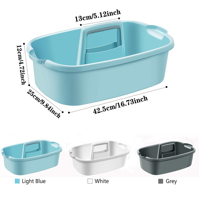 Haundry Large Cleaning Supplies Caddy with Handle, Plastic Storage Bucket