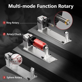 ORTUR YRC1.0, Y-axis Rotary Chuck for Most Laser Engravers, Jaw Chuck Rotary, Y-axis Rotary Roller Engraving Module for Engraving Cylindrical Objects, Wine Glass, Tumbler, Ring