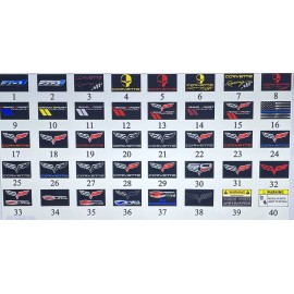 Corvette C6  Corvette Sun Visor Warning Label Covers