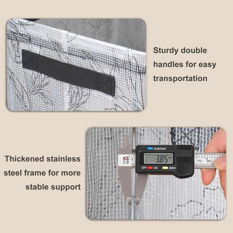 2 Pack Storage Boxes with Handle, Foldable Storage Basket for